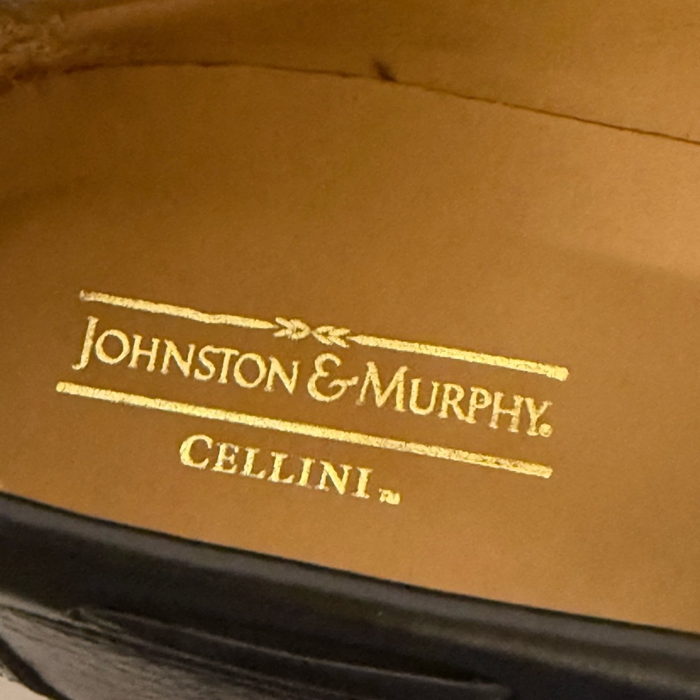 Johnston & Murphy Black Genuine Deerskin Tassel Loafers - Picture 8 of 11